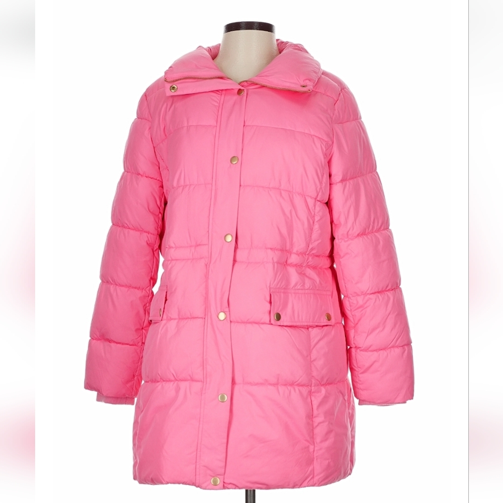 Talbot's Pink Puffer Coat, Size L